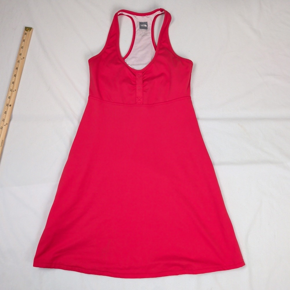 Active Red Racerback Dress Built-In Bra Zipper Pocket Size Small - Picture 2 of 9